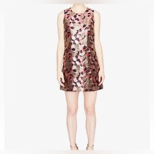Rachel Roy Gold Floral Jacquard Sheath Dress Size 0